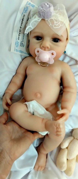 Bebé Reborn Silicona Completa 46 cm