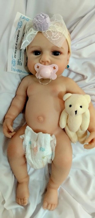 Bebé Reborn Silicona Completa 46 cm