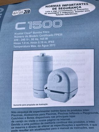 Intex Depuradora cartucho C1500, Filtración 5.678