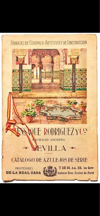 Azulejo decorativo antiguo Mensaque y Cía