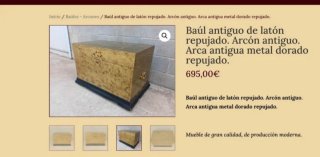 Baúl de latón vintage