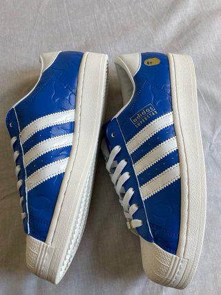 Zapatillas BAPE x Adidas Superstar Azul Talla 43