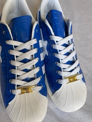 Zapatillas BAPE x Adidas Superstar Azul Talla 43