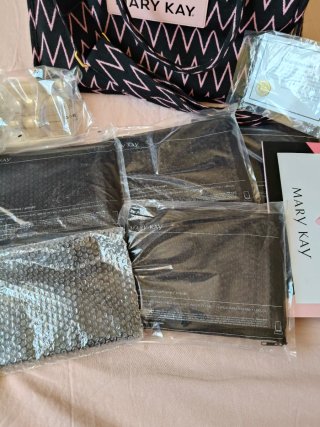 Lote Mary Kay: Bolso + 6 Espejos + Accesorios