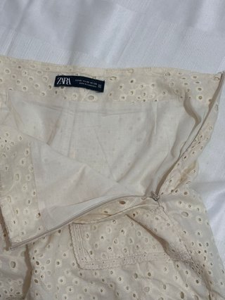 Shorts a vita alta in pizzo sangallo Zara tg XS