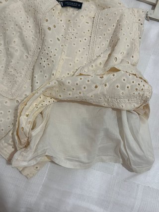 Shorts a vita alta in pizzo sangallo Zara tg XS