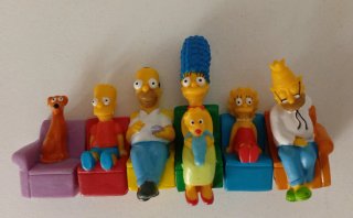 Figuras Los Simpsons - Familia y Mascota