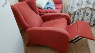 Sillón Relax Orejero Reclinable (Color rojo)
