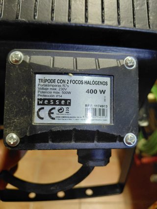 Foco Halógeno Negro