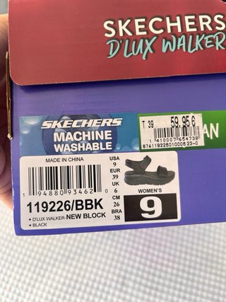 Sandalias Skechers D'Lux Walker Talla 40 Negras