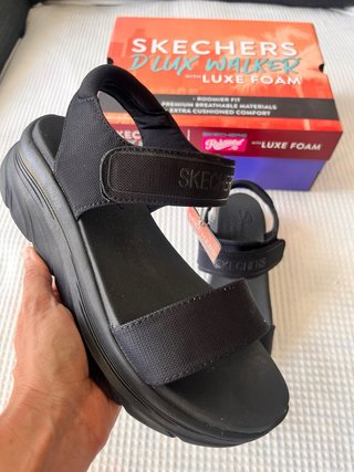 Sandalias Skechers D'Lux Walker Talla 40 Negras