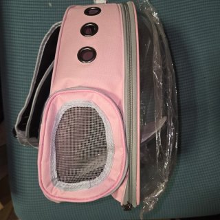 Mochila transportín perro/gato transparente
