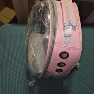 Mochila transportín perro/gato transparente