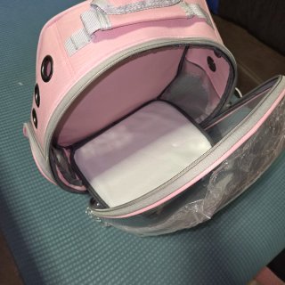 Mochila transportín perro/gato transparente