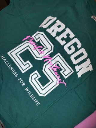 Camiseta INSIDE verde y rosa