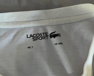 Camiseta Lacoste Manga Larga Blanca Talla XXL