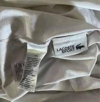 Camiseta Lacoste Manga Larga Blanca Talla XXL