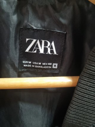 Chaqueta Bomber Zara Negra Hombre