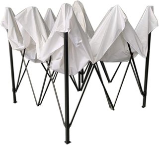Gazebo Tendone A Fisarmonica Con 4 Pesi Poliestere