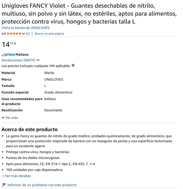 Unigloves Fancy Violet - Guantes de nitrilo