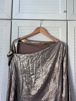 Vestido largo dorado talla XL