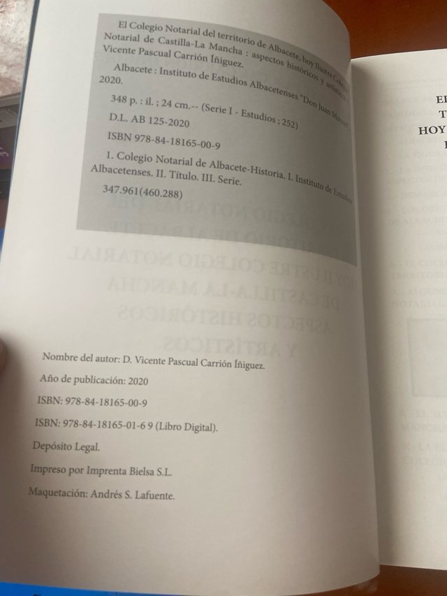 Libro El Colegio Notarial de Albacete