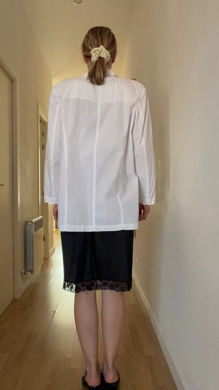 Chaqueta americana blanca blazer años 90