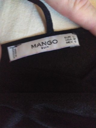 Mango Top Nero Spalline Incrociate