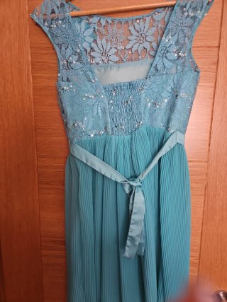 Vestido fiesta lentejuelas y encaje
