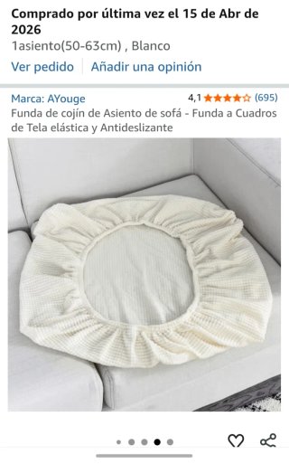 Funda de sofá AYouge cuadros blanco