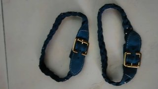 Stivaletti estivi in pelle blu