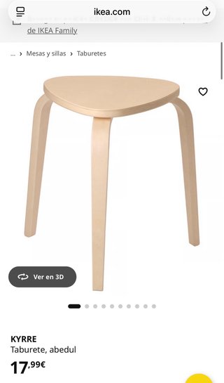Taburete blanco moderno ikea nuevo