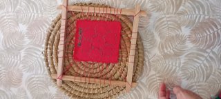 Bastidor Ñandutí 20cm con Tela