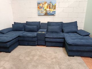 Sofá modular grande azul