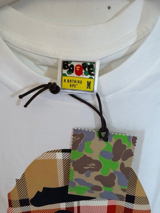 Camiseta BAPE Talla M Cuadros