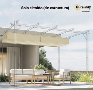 Cubierta Techo Retráctil 2,5x2,55m Beige