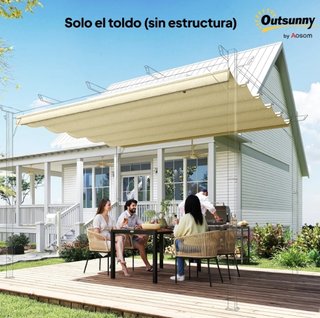 Cubierta Techo Retráctil 2,5x2,55m Beige