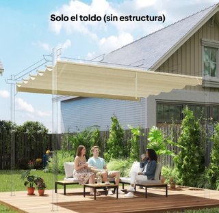 Cubierta Techo Retráctil 2,5x2,55m Beige
