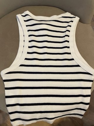 Top Rayas Zara Blanco y Negro