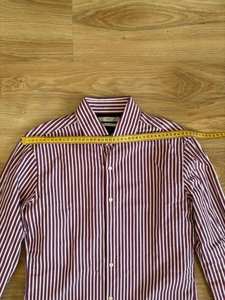 Camisa Mango Rayas Burdeos Talla M