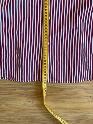 Camisa Mango Rayas Burdeos Talla M