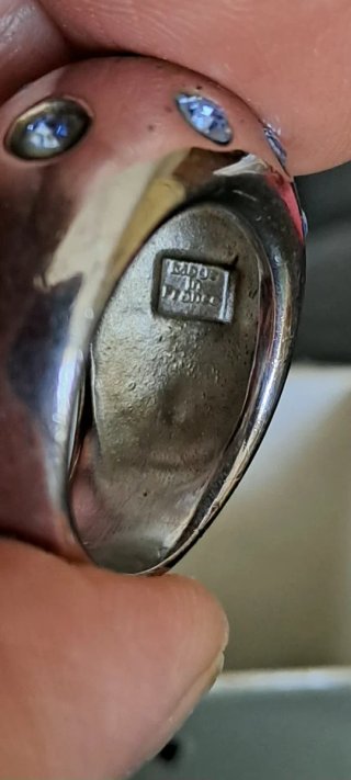 Anello YSL Argento e Acquamarina 18