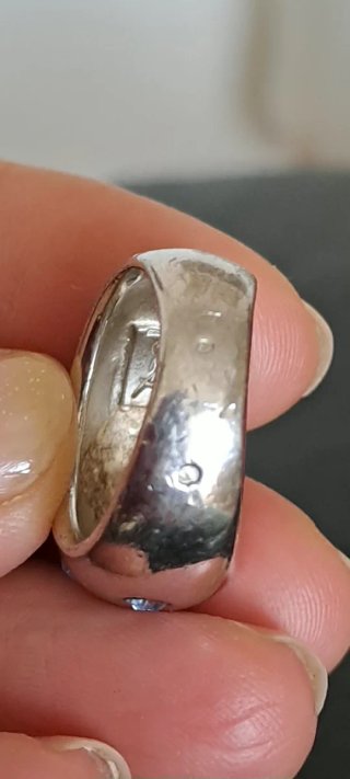Anello YSL Argento e Acquamarina 18