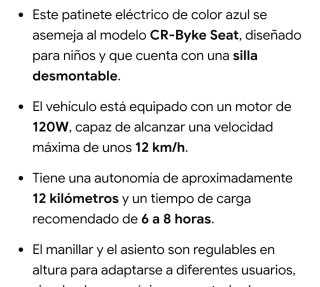 Patinete eléctrico CR-Bike azul