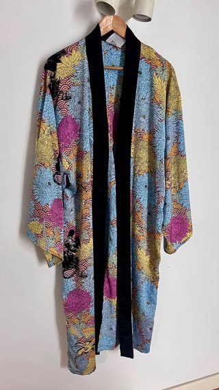 Kimono Complot Estampado Japonés Flores