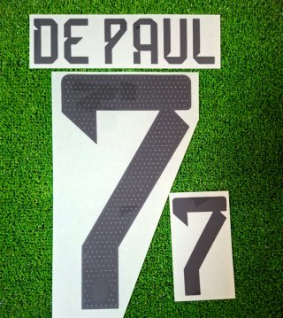 Flocage Argentina DE PAUL 7 tre stelle 2023