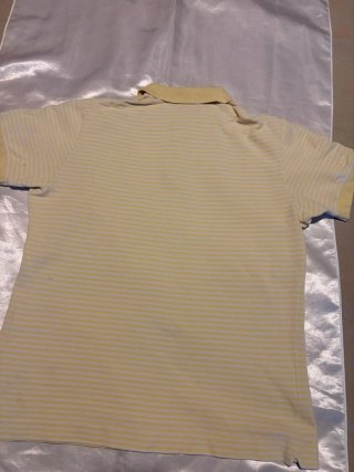 Camisa Polo Lacoste Rayas Amarillas Talla L
