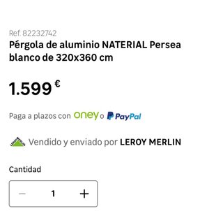 Pérgola metálica y de madera