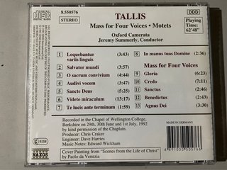 Tallis: Misas a 4 voces y Motetes CD