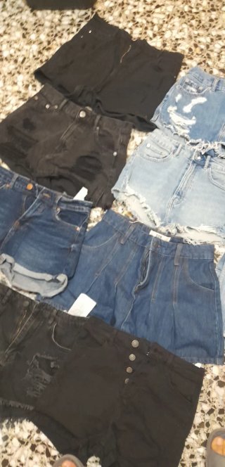 Shorts vaqueros desgastados